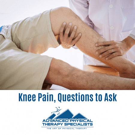 What are 3 questions to ask about a chronic knee injury?